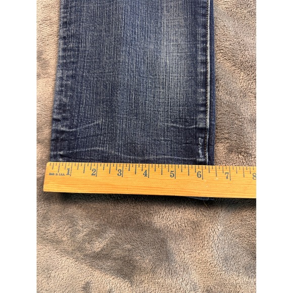 American Eagle Jeans Men 31x32 Blue Slim Strght Extreme Flex 4 Distressed Ripped - Picture 4 of 9